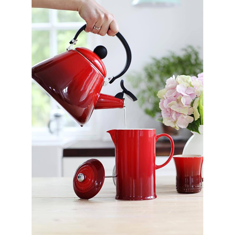 Le Creuset Cerise Kone Kettle with Fixed Whistle 1.6L Jarrolds Norwich